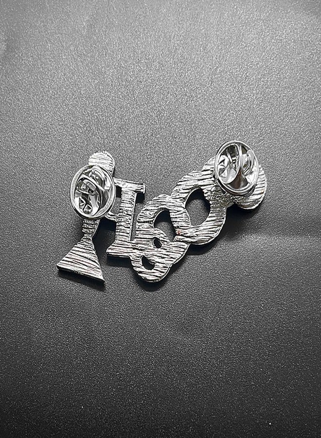 muiot D Sorority Spiritual Symbol Brooch Red Rhinestone Metal Letter OOOOOP PIN For Stylish Women - Image 3